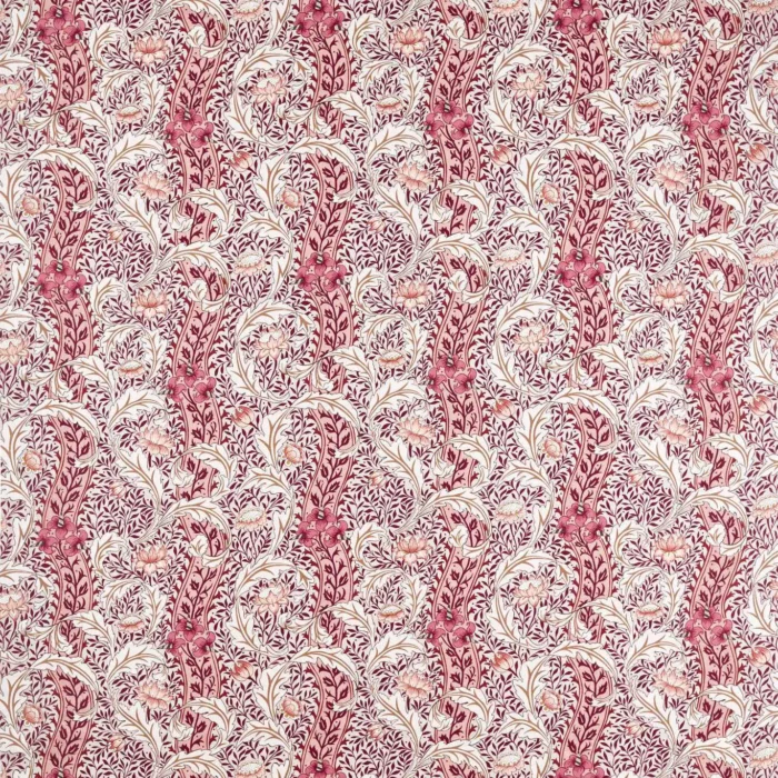 Wild Tulip & Vine Fabric - Linen / Plum swatch