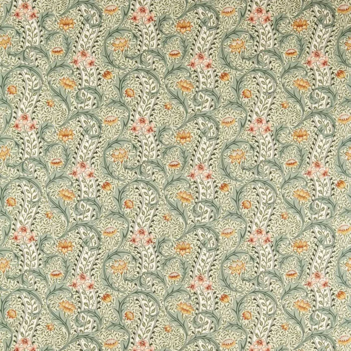 Wild Tulip & Vine Fabric - Beayleaf / Ochre swatch