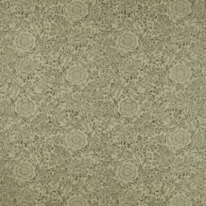 green botanical linen fabric from William Morris & Co