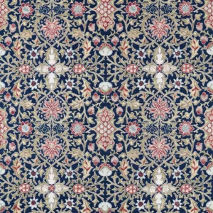 blue botanical woven fabric from William Morris & Co