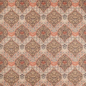 red botanical cotton fabric from William Morris & Co