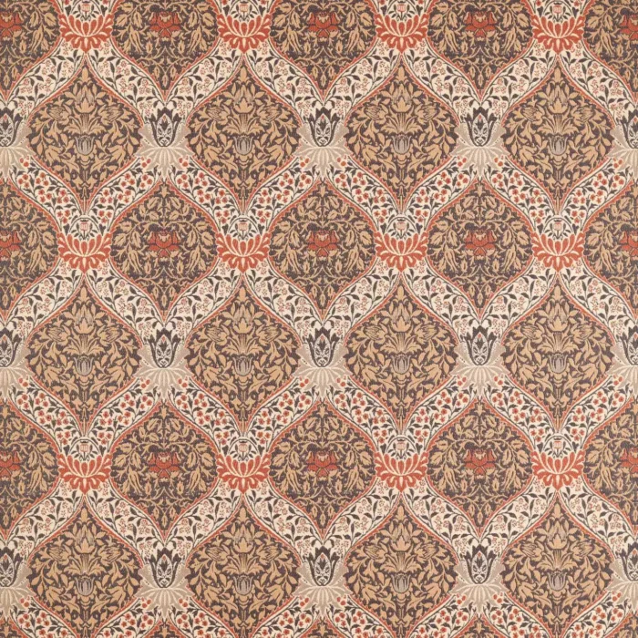 Norbury Weave Fabric - Tobacco / Russet swatch