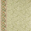 green botanical embroideried fabric from William Morris & Co