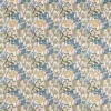 blue botanical embroideried fabric from William Morris & Co