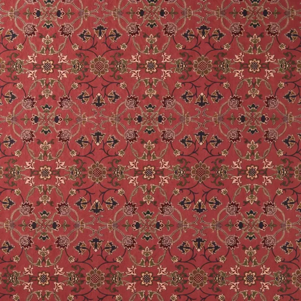 Persian Scroll Embroidery Fabric - Plum by red botanical embroideried fabric from William Morris & Co