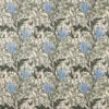 blue botanical embroideried fabric from William Morris & Co