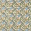 green botanical embroideried fabric from William Morris & Co