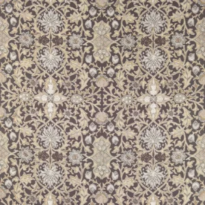 brown botanical woven fabric from William Morris & Co