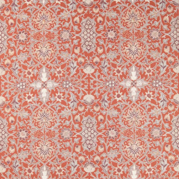 Wilton Weave Fabric - Russet by red botanical woven fabric from William Morris & Co