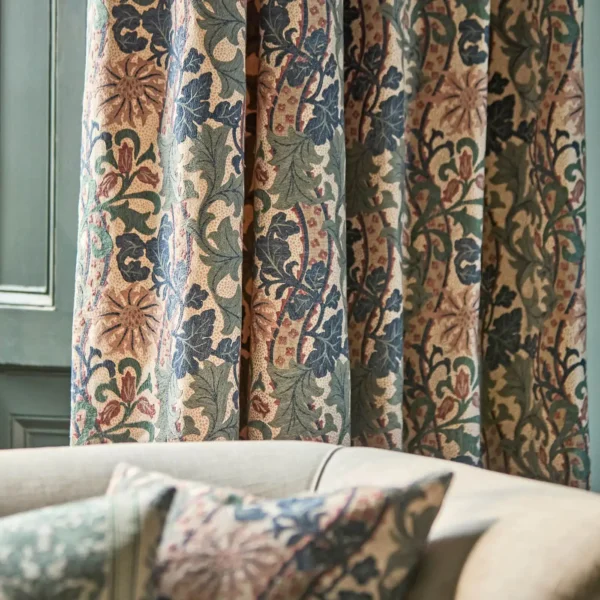 Cornflower Embroidery Fabric - Woad / Forest by Cornflower Embroidery Fabric - Woad / Forest from