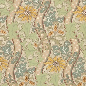 green botanical wallpaper from william morris & co