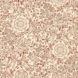 orange botanical wallpaper from william morris & co