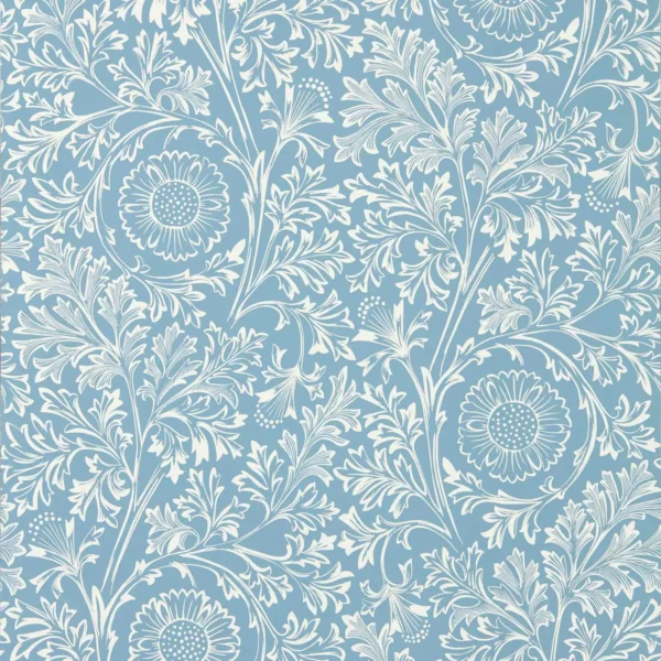 Chamomile Wallpaper - China Blue by blue botanical wallpaper from william morris & co