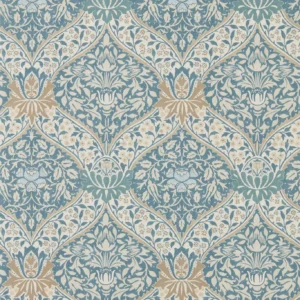 blue botanical wallpaper from william morris & co