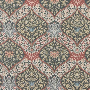 orange botanical wallpaper from william morris & co