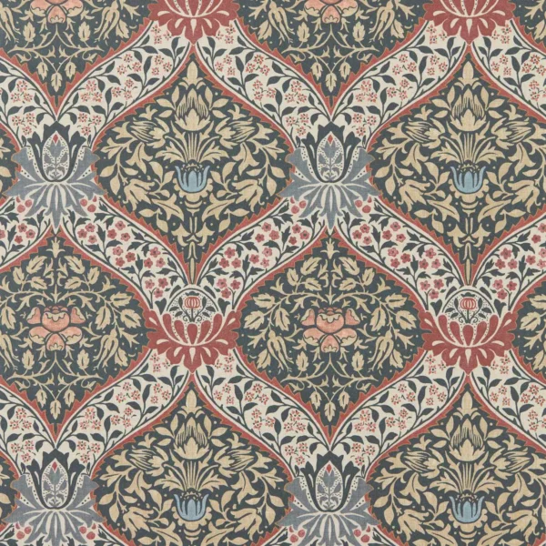 orange botanical wallpaper from william morris & co