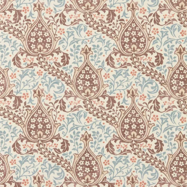 blue botanical wallpaper from william morris & co