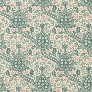 blue botanical wallpaper from william morris & co