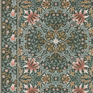 green botanical wallpaper from william morris & co