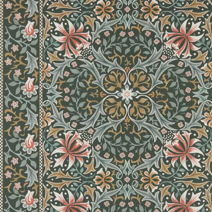 Walthamstow Wallpaper - Forest  / Teal – Forest / Teal swatch
