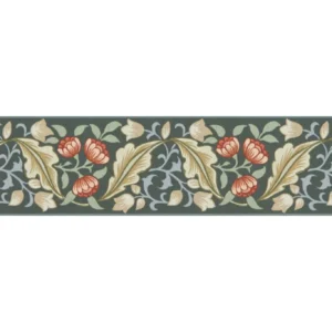 blue botanical wallpaper from william morris & co