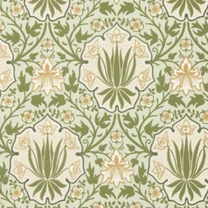 green botanical wallpaper from william morris & co