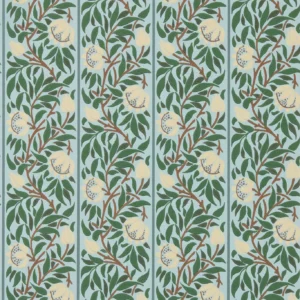 blue botanical wallpaper from william morris & co