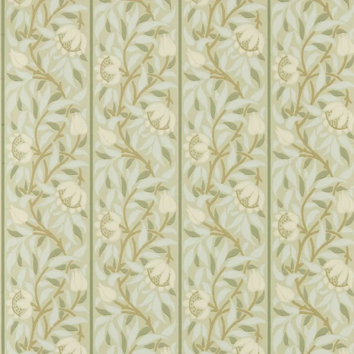 Peony Trellis Wallpaper - Sage by green botanical wallpaper from william morris & co