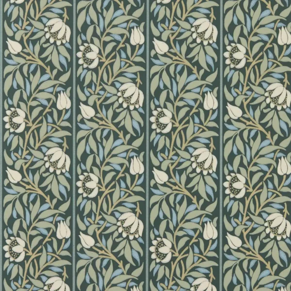 green botanical wallpaper from william morris & co