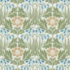 blue botanical wallpaper from william morris & co
