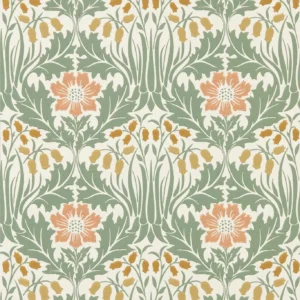green botanical wallpaper from william morris & co