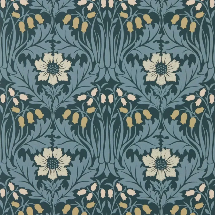 Woodbell & Anemone Wallpaper - Indigo swatch