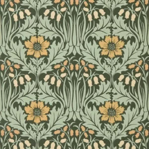 green botanical wallpaper from william morris & co