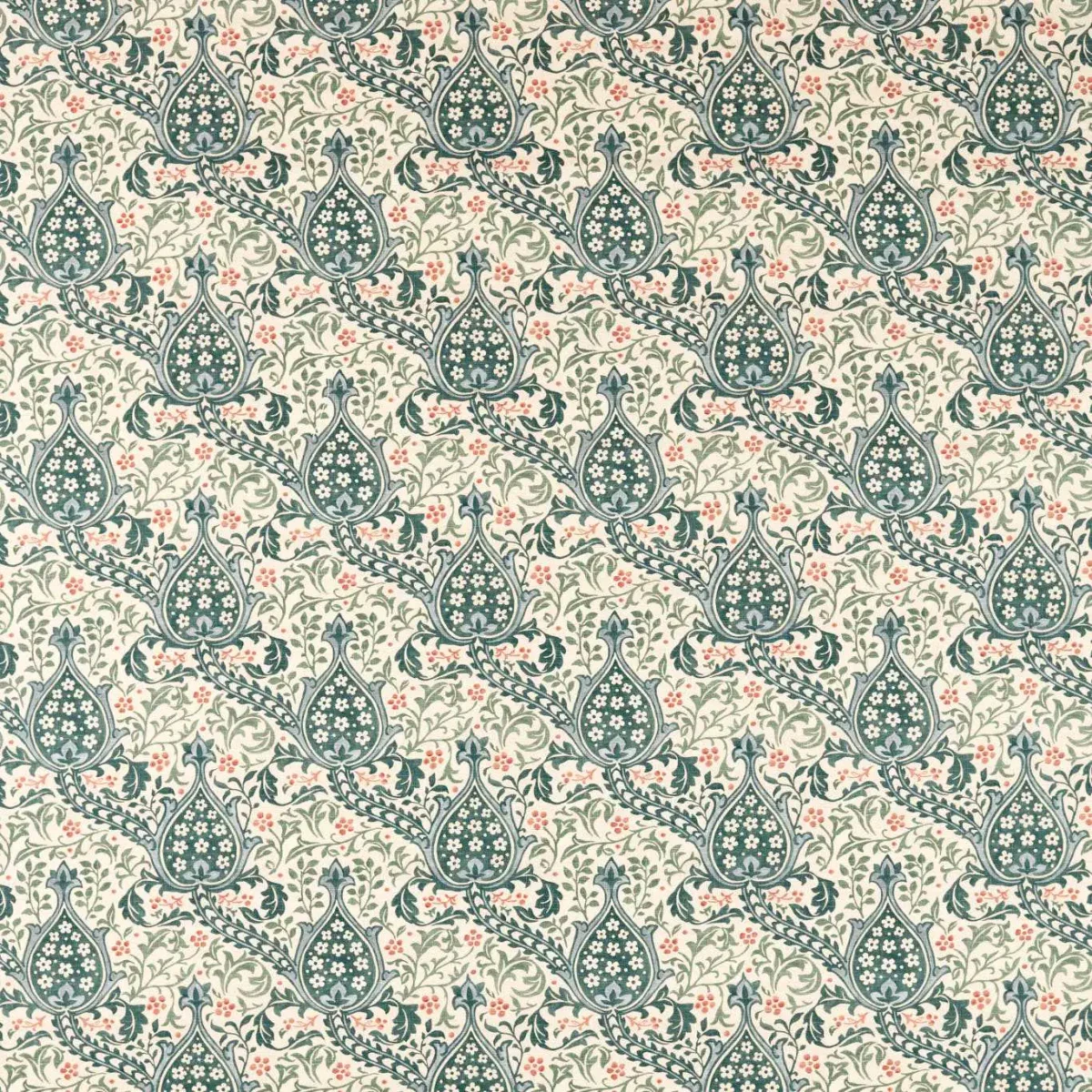 blue botanical printed fabric from William Morris & Co