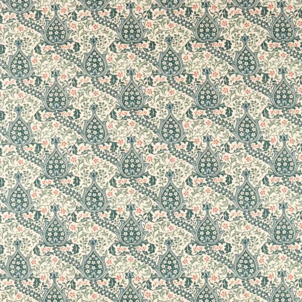 blue botanical printed fabric from William Morris & Co