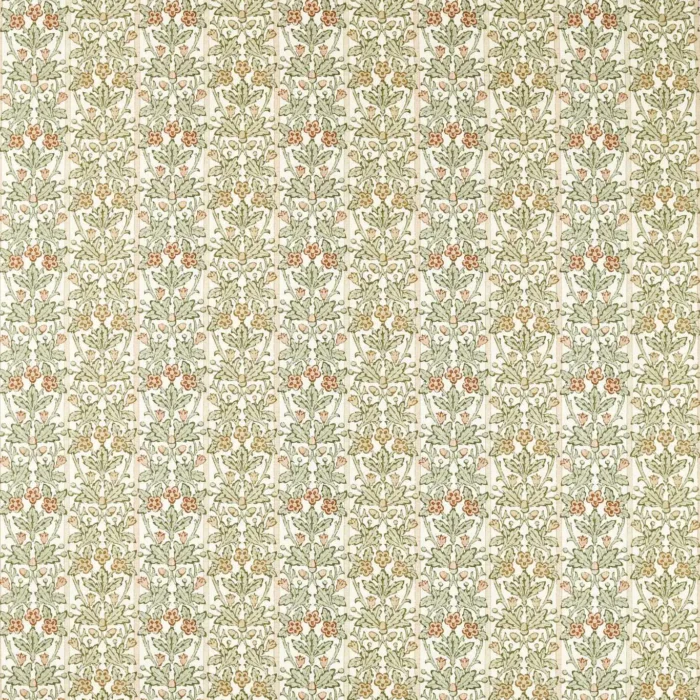 Oak & Blossom Fabric - Chestnut / Primrose swatch