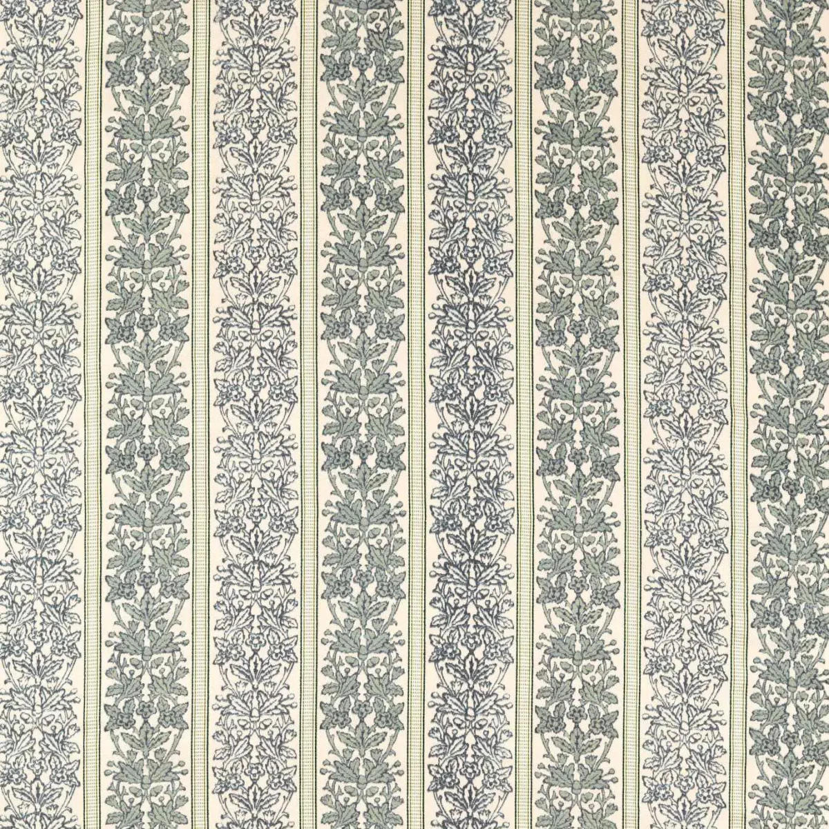 blue striped woven fabric from William Morris & Co