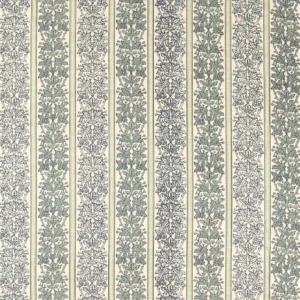 blue striped woven fabric from William Morris & Co
