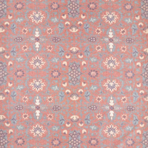 Wilton Warp Print Fabric - Madder by green botanical woven fabric from William Morris & Co