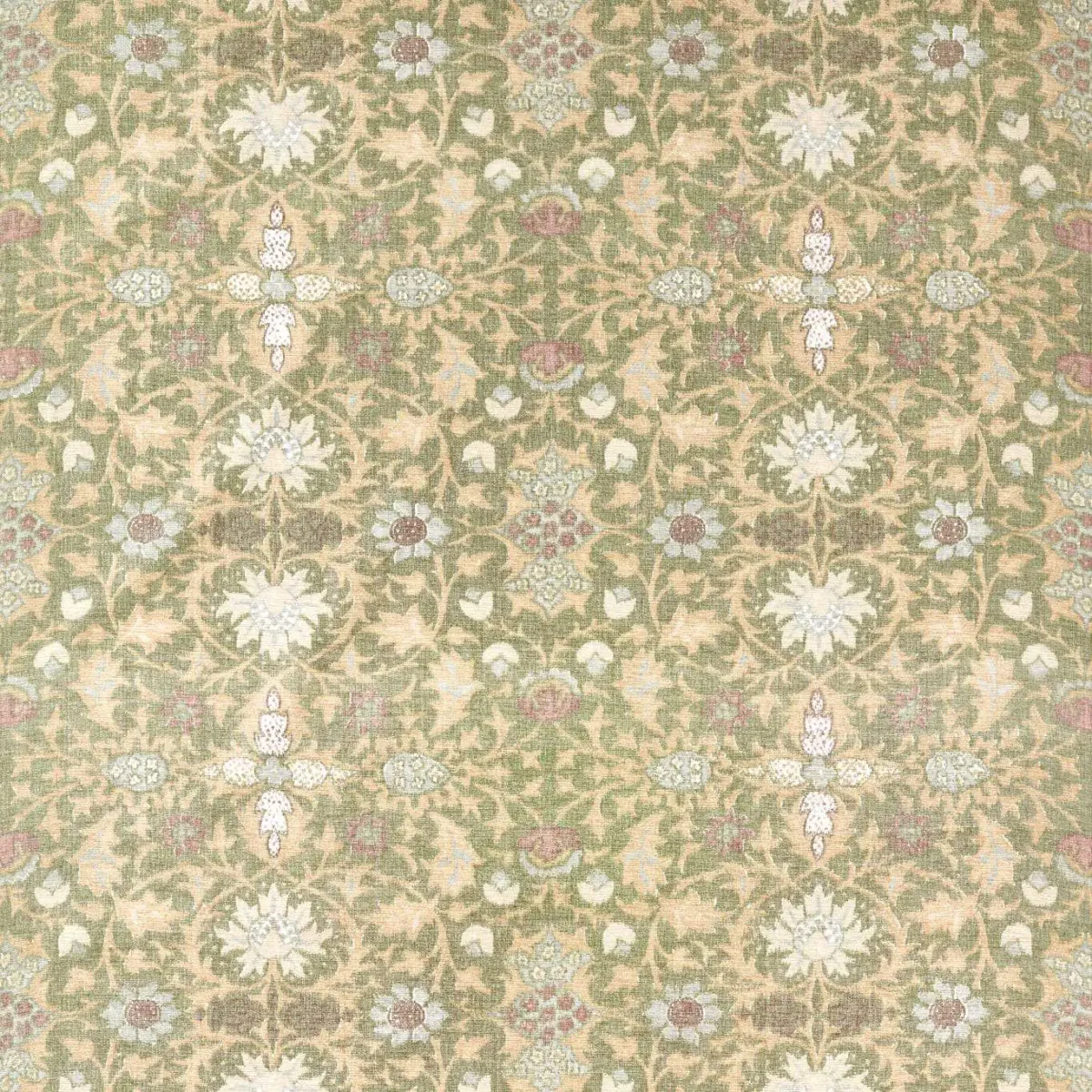 yellow botanical woven fabric from William Morris & Co