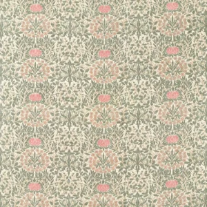 green botanical woven fabric from William Morris & Co