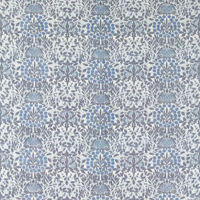 Daisy & Oak Warp Print Fabric - Indigo swatch