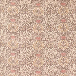 black-grey botanical woven fabric from William Morris & Co