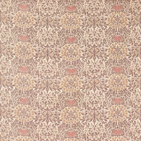 black-grey botanical woven fabric from William Morris & Co
