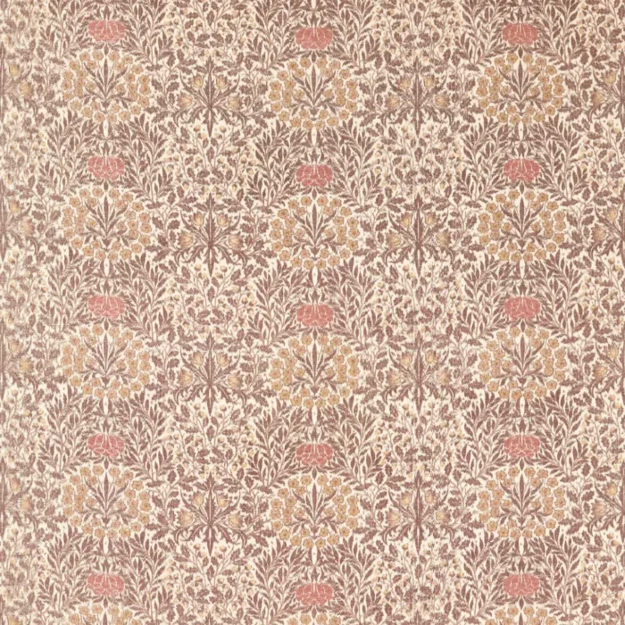 Daisy & Oak Warp Print Fabric - Chestnut / Primrose swatch