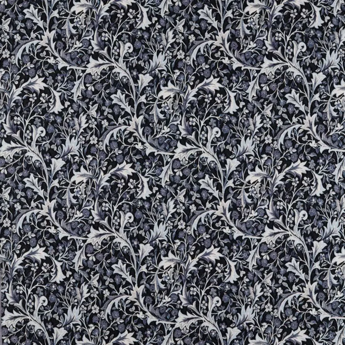 Clover & Vine Weave Fabric - Indigo swatch
