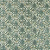 green botanical embroideried fabric from William Morris & Co