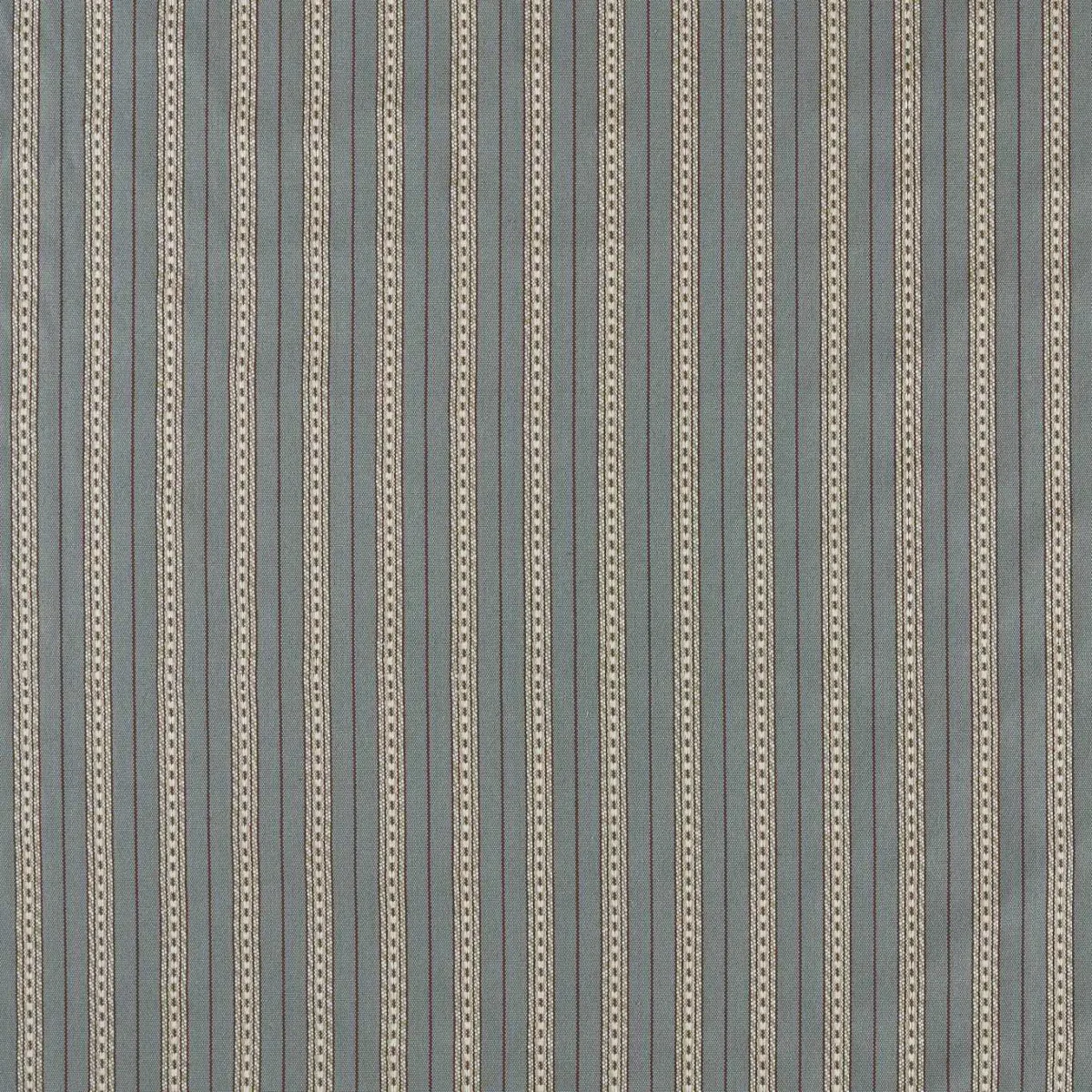 Elm Stripe Fabric - Bullrush by blue striped woven fabric from William Morris & Co