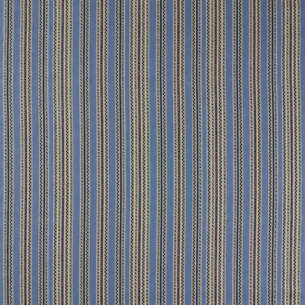 blue striped woven fabric from William Morris & Co