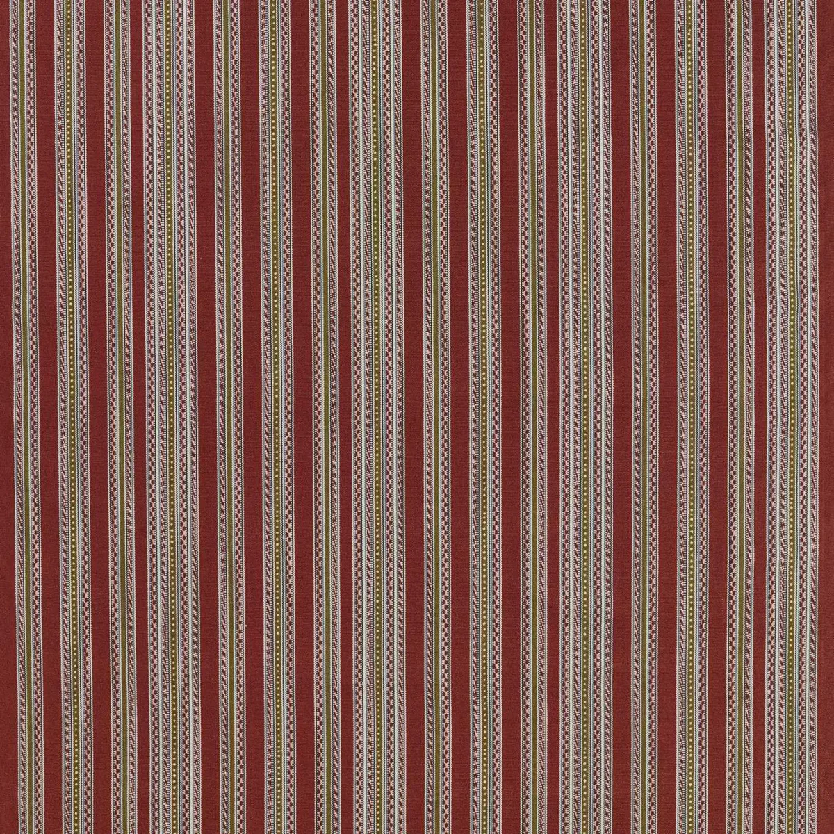 Bexleyheath Stripe Fabric - Wine by red striped woven fabric from William Morris & Co